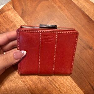 Coach Cherry Red Leather Wallet